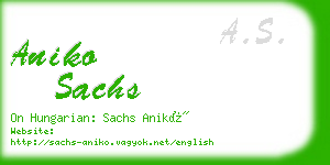 aniko sachs business card